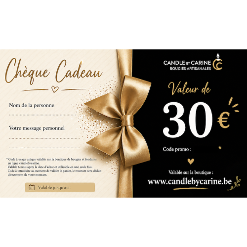 CHÈQUE CADEAU DE 30 €